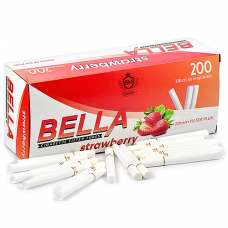 Сигаретные гильзы Bella - 20мм Filter Plus Strawberry (200 шт.)