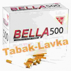 Сигаретные гильзы Bella - 20мм Filter Plus    (500 ШТУК)