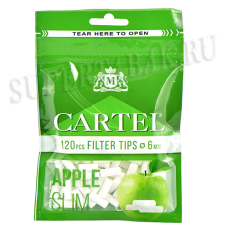 Фильтры для самокруток 6 мм Cartel Slim (120 шт) - Apple