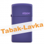Зажигалка Zippo 1637 ZL - Slim® - Purple Matte Zippo logo