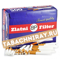 Сигаретные гильзы Zlatni Filter - 15 мм Finest Quality    (500 ШТУК)