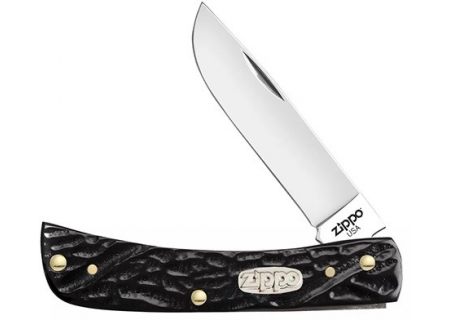 Нож перочинный Zippo - Rough Black Synthetic Sodbuster Jr + Зажигалка (50576_207)