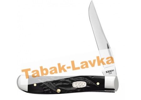 Нож перочинный Zippo - Rough Black Synthetic Mini Trapper + Зажигалка (50573_207)