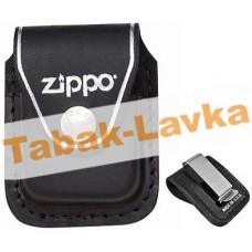 Чехол для зажигалки  Zippo  черный с металл. клипсой LPCBK