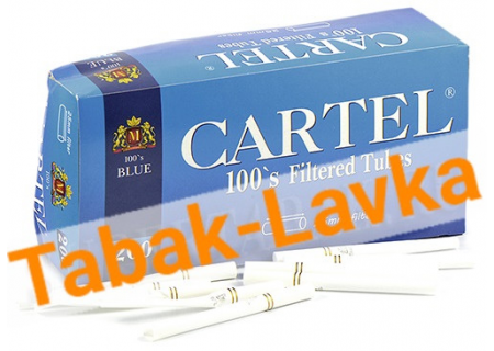 УЦЕНЕННЫЕ Сигаретные гильзы Cartel - 100s (25мм) - BLUE - 200 шт