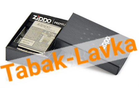Зажигалка Zippo 49049 - Newsprint Design - Black Ice®