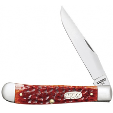 Нож перочинный Zippo - (50562_207) - Chestnut Bone Standard Jigged Trapper + Зажигалка