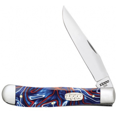 Нож перочинный Zippo - Patriotic Kirinite™ Smooth Trapper + Зажигалка (50511_207)