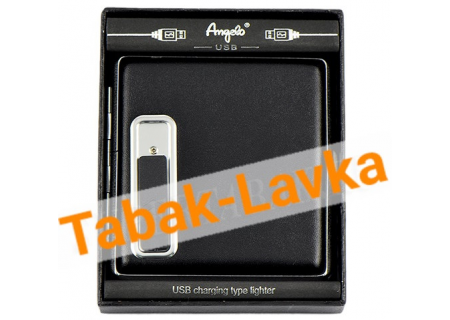 Портсигар с USB-прикуривателем Angelo - 805003 (Черный)