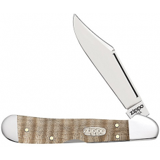 Нож перочинный Zippo - Natural Curly Maple Wood Mini CopperLock + Зажигалка (50621_207)