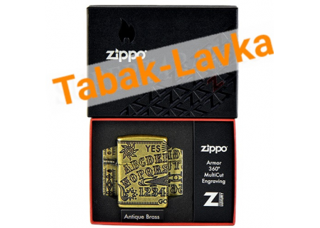 Зажигалка Zippo 49001 - Armor™ - Ouija Board Design - Antique Brass