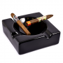 Пепельница сигарная Aficionado на 4 сигары - Ceramic Black