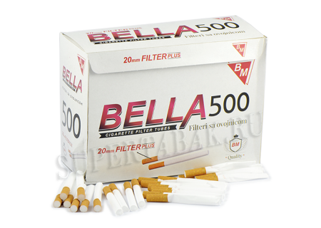 УЦЕНЕННЫЕ Сигаретные гильзы Bella - 20мм Filter Plus (500 ШТУК)