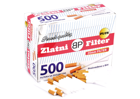 УЦЕНЕННЫЕ Сигаретные гильзы Zlatni Filter - 20мм Finest Quality (500 ШТУК)